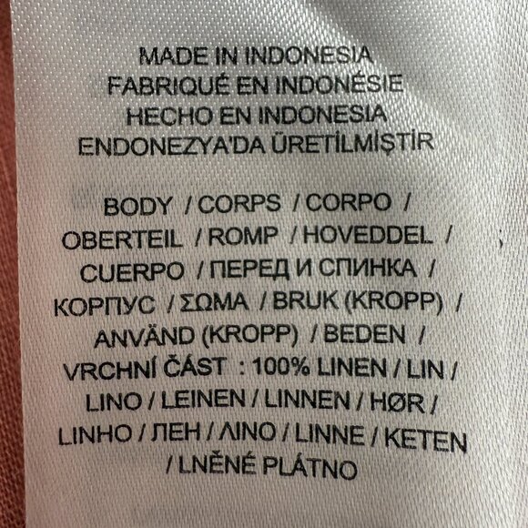 EUC Women's RALPH LAUREN Relaxed Fit Linen Roll Tab-Sleeve Shirt | Size L - Picture 12 of 13